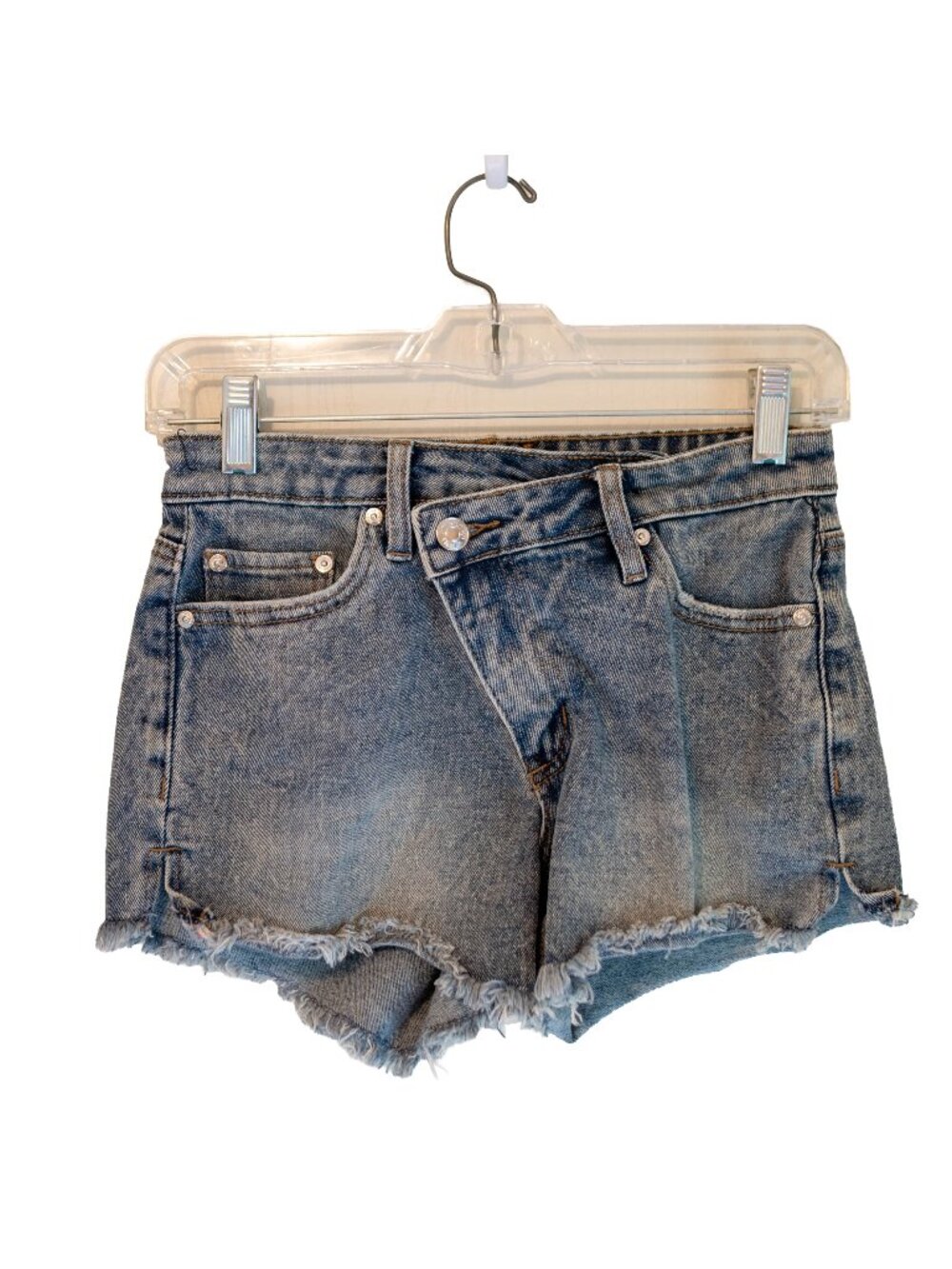 Madden Girl Offset Cutoff Jean Denim Shorts - Size 3